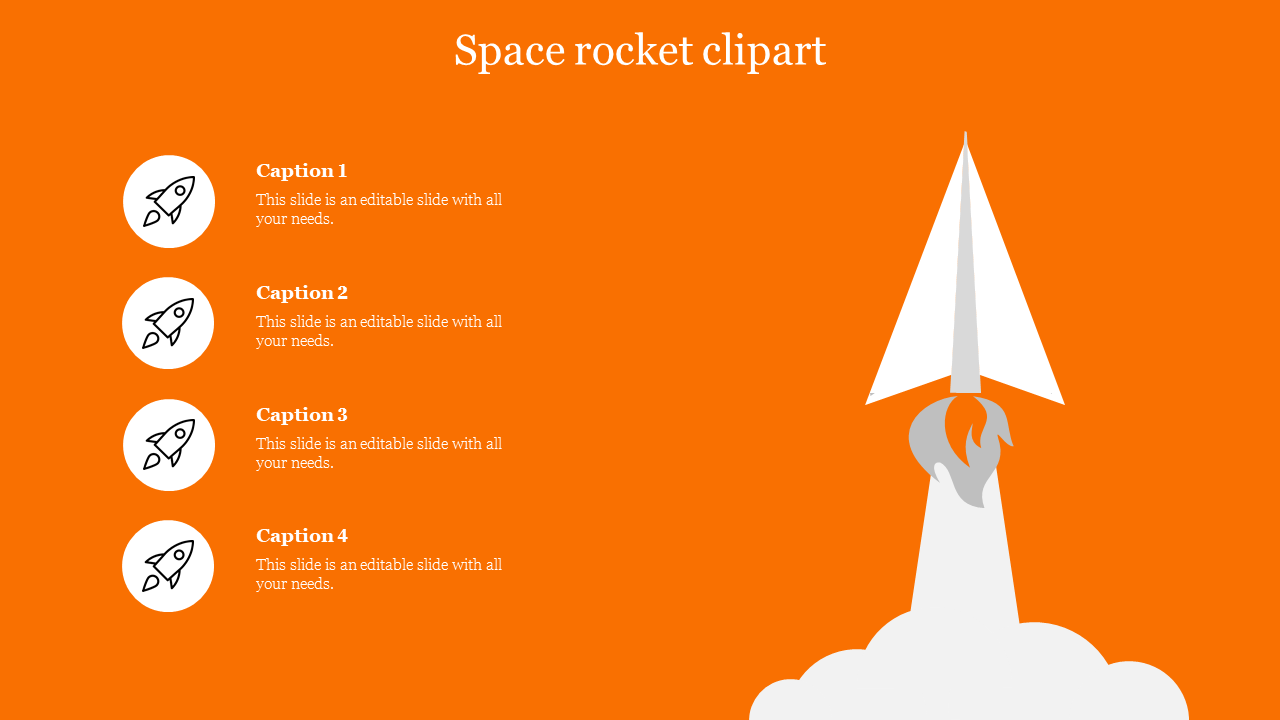 Free - Space rocket clipart PowerPoint presentation